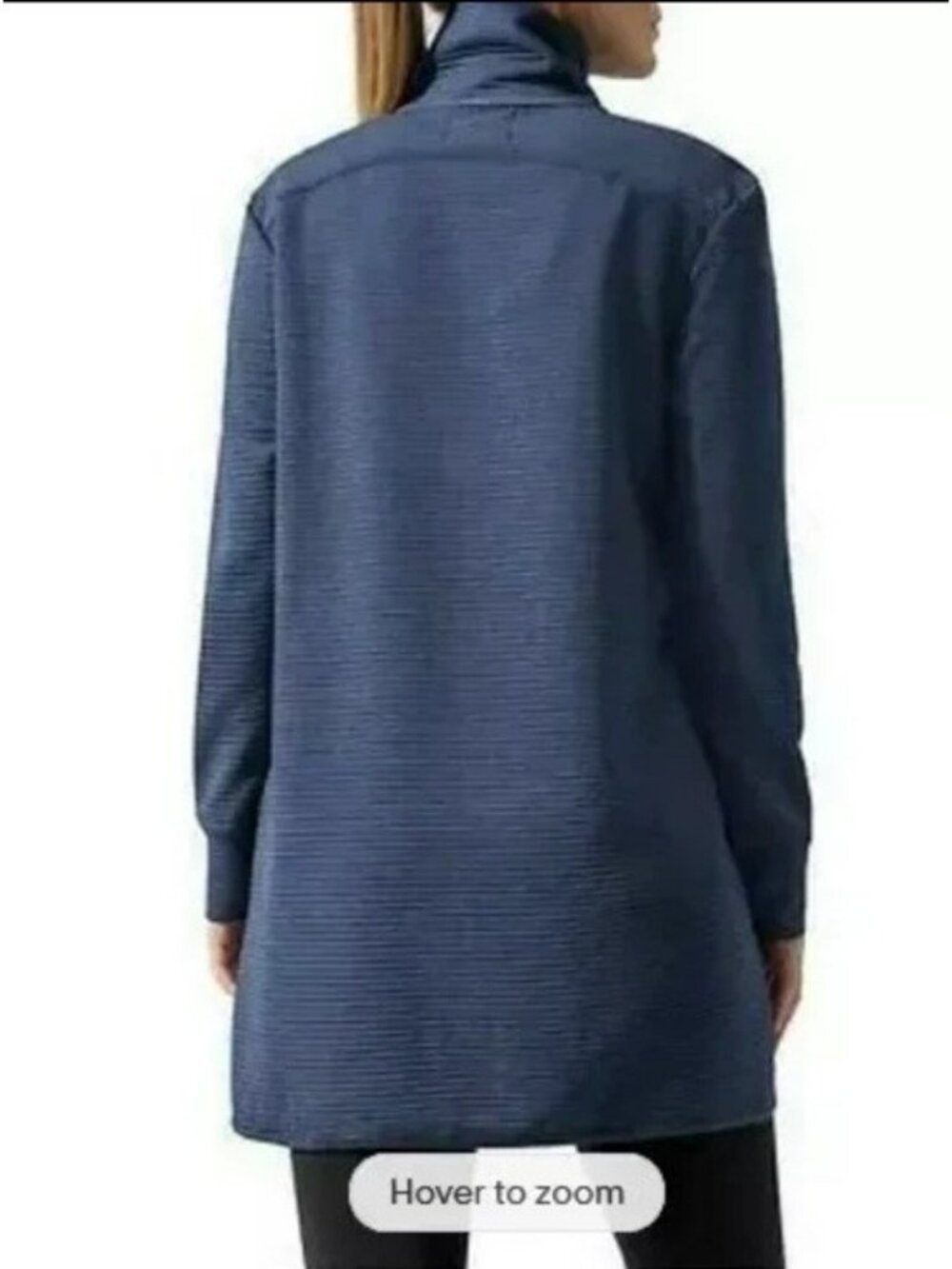 MPG Womens Full-Zip Ribbed Jacket Blue XL Polyester Blend Long Sleeve Pre-Owned - Picture 8 of 10